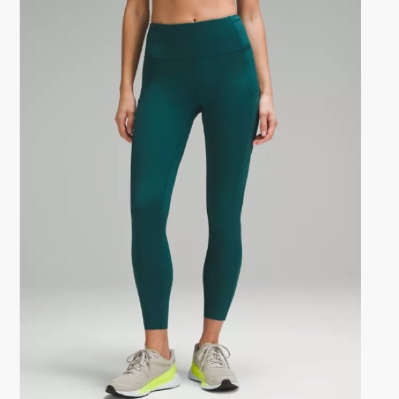 ❤️ Lululemon Green Jasper Fast & Free 25” Leggings Tights NWOT - Picture 2 of 7